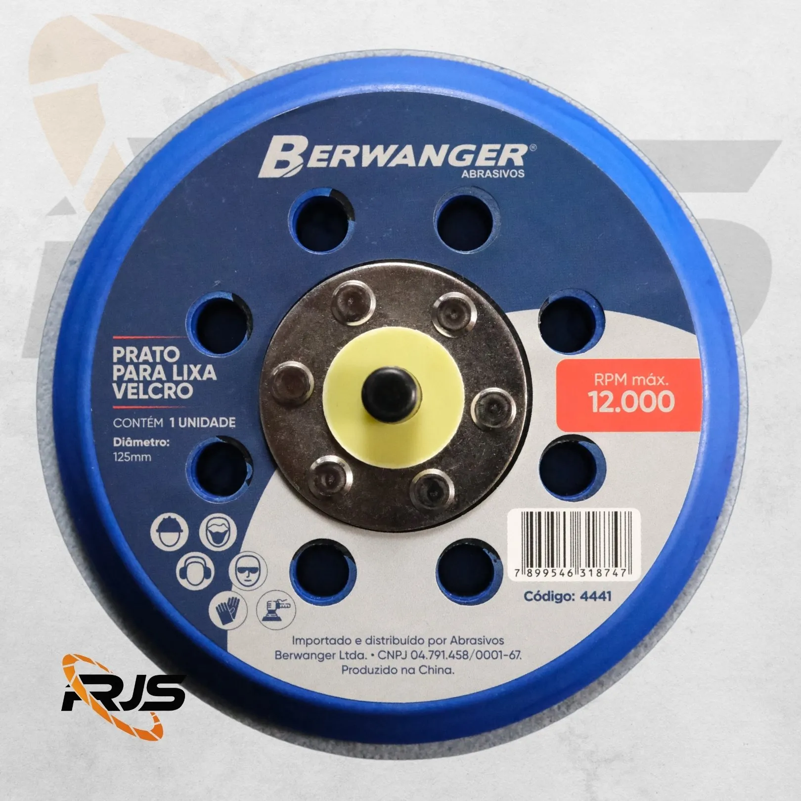 Base com Velcro para Lixadeira Roto-Orbital 125 e 150 mm