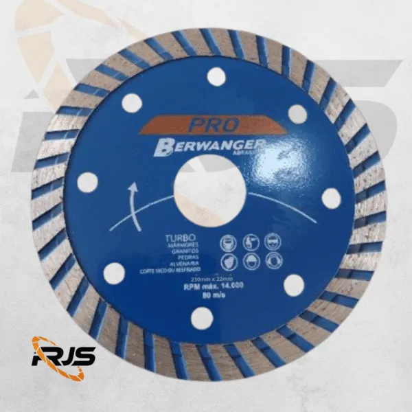 Disco Diamantado Turbo 230 x 22 mm para Mármore e Granito