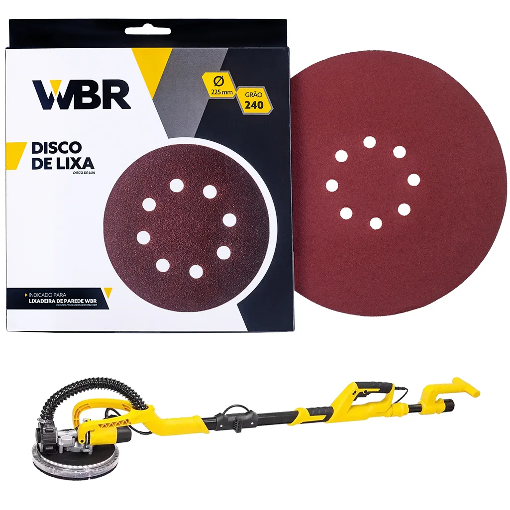 Lixa Disco com Velcro 230 mm com Furo Wagner