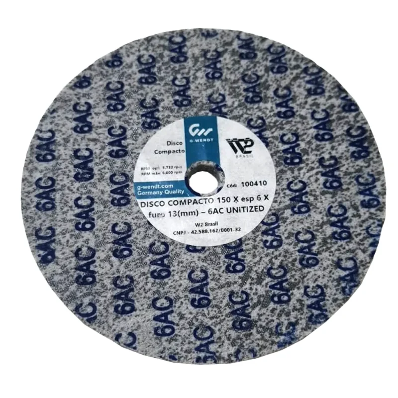 Disco compacto 150 x 6 x 13 mm 6AC semi flexível W2