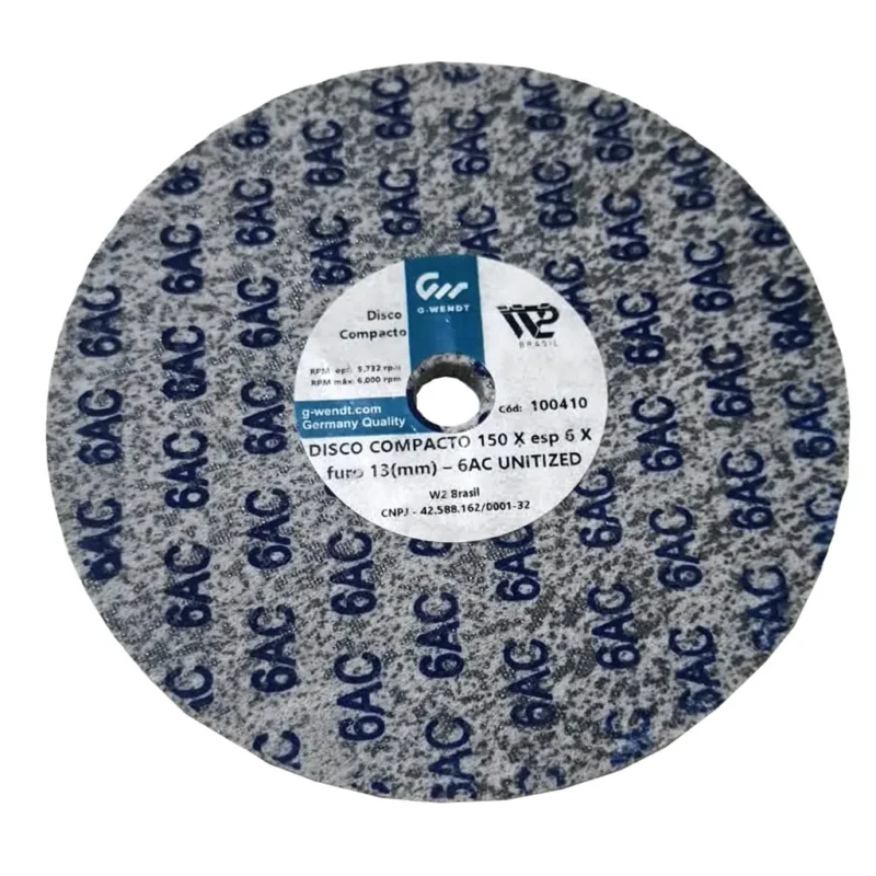 Disco compacto 150 x 6 x 13 mm 6AC semi flexível W2