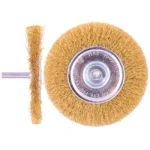 Escova Circular aço Latonado com Haste 100 x 6 mm