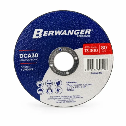 Disco de Corte DCA30 115 x 3,2 x 22 mm Berwanger