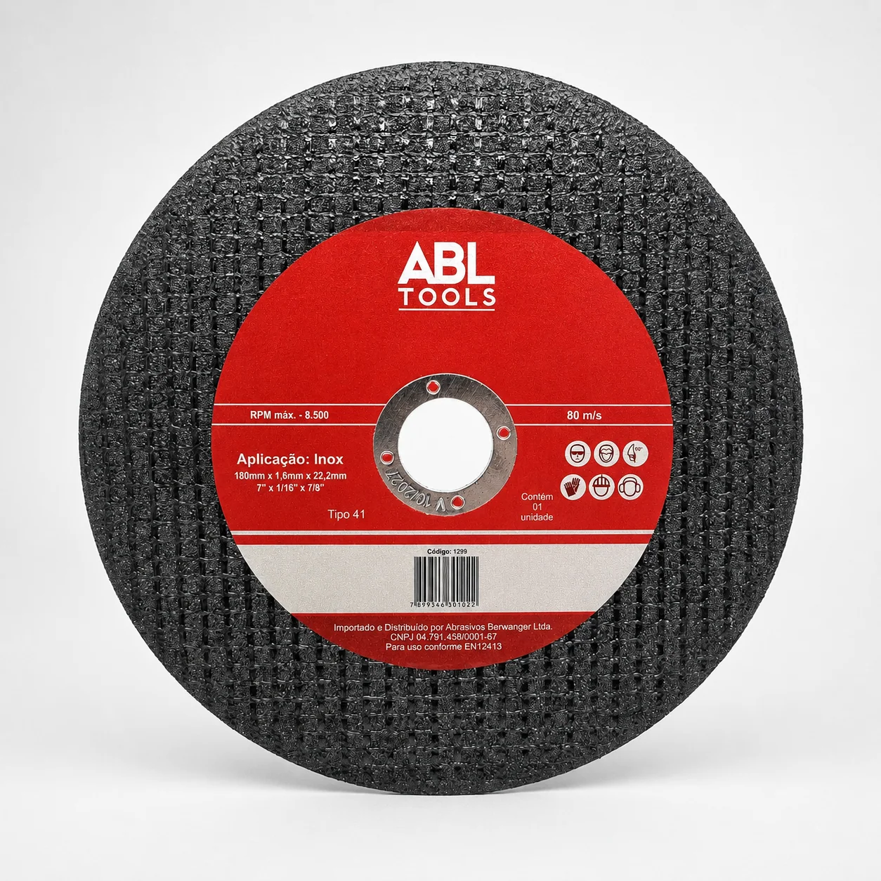 Disco de Corte 180 x 1,6 x 22 mm ABL Tools - 1251000 Disco de Corte 180 x 1,6 x 22 mm ABL Tools