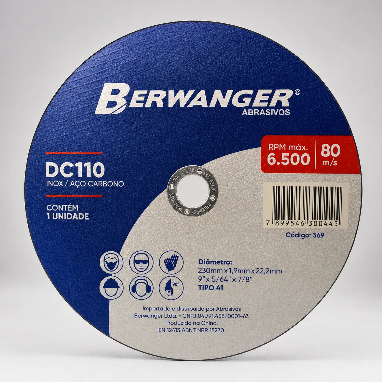 Disco de Corte DCI10 180 x 1,6 x 22 mm Berwanger