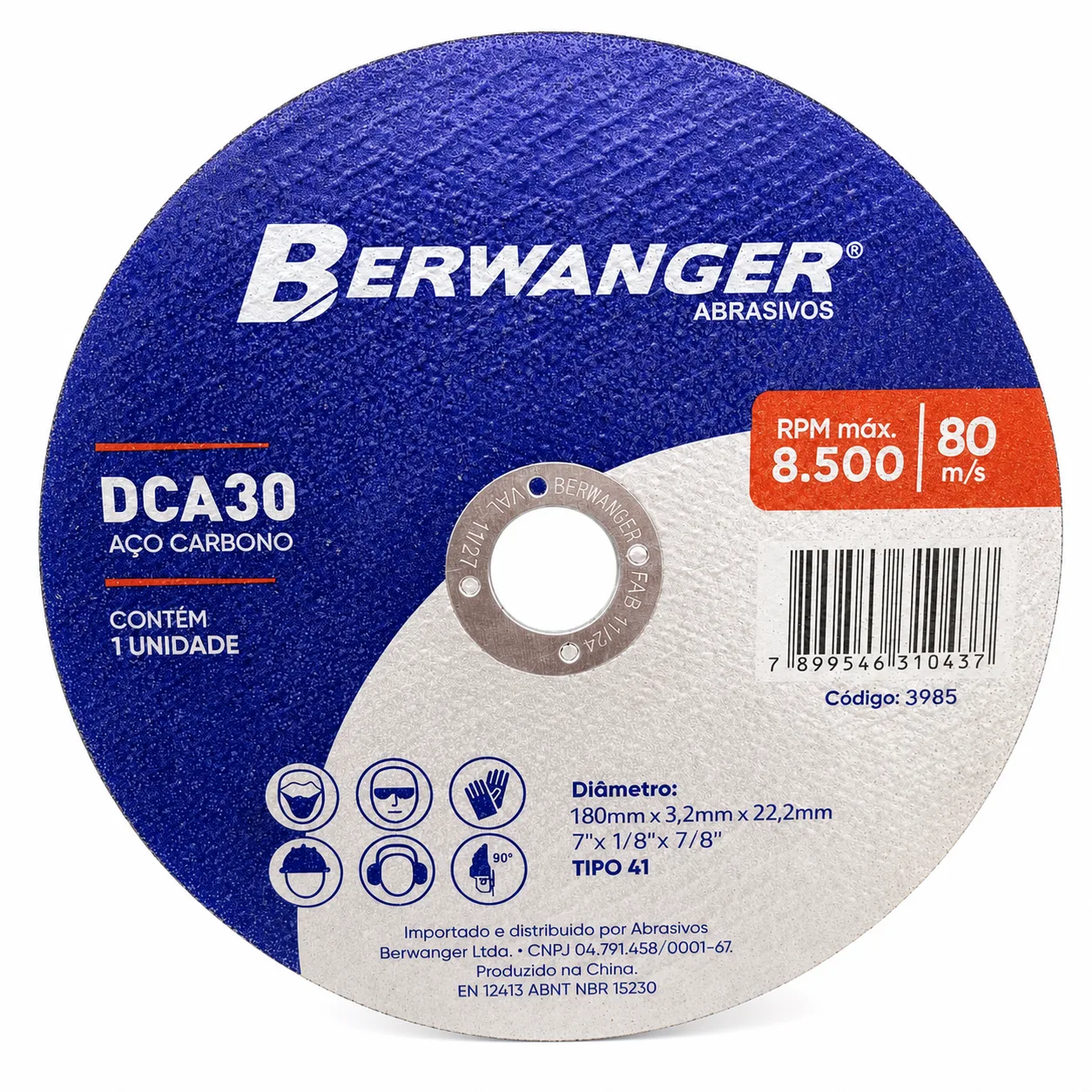 Disco de Corte DCA30 180 x 3,2 x 22 mm Berwanger