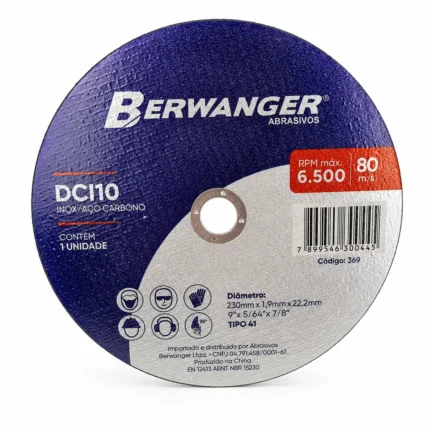 Disco de Corte DCI10 230 x 1,9 x 22 mm Berwanger