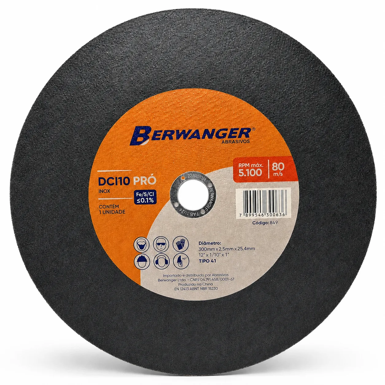 Disco de Corte DCI10 PRO 300 x 2,5 x 25,4 mm Berwanger
