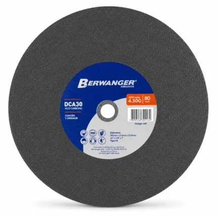Disco de Corte DCA30 355 x 3,5 x 25,4 mm Berwanger