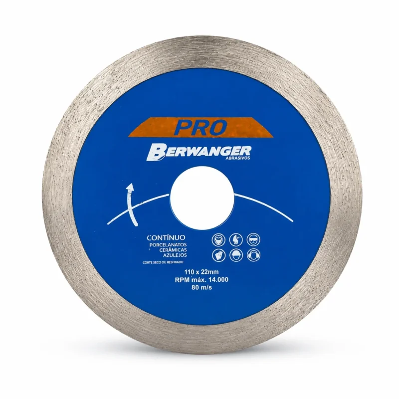 Disco Diamantado Contínuo 110 x 22 mm para Cerâmica e Porcelanato