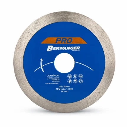 Disco Diamantado Contínuo 110 x 22 mm para Cerâmica e Porcelanato