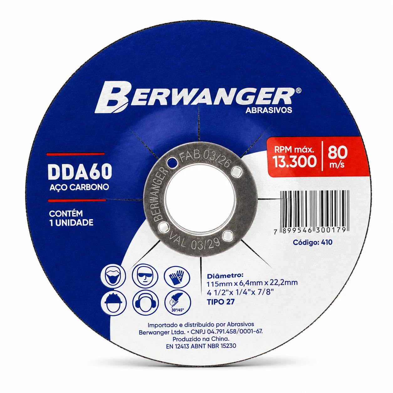 Disco de Desbaste DDA60 115 x 6,4 x 22 mm Berwanger