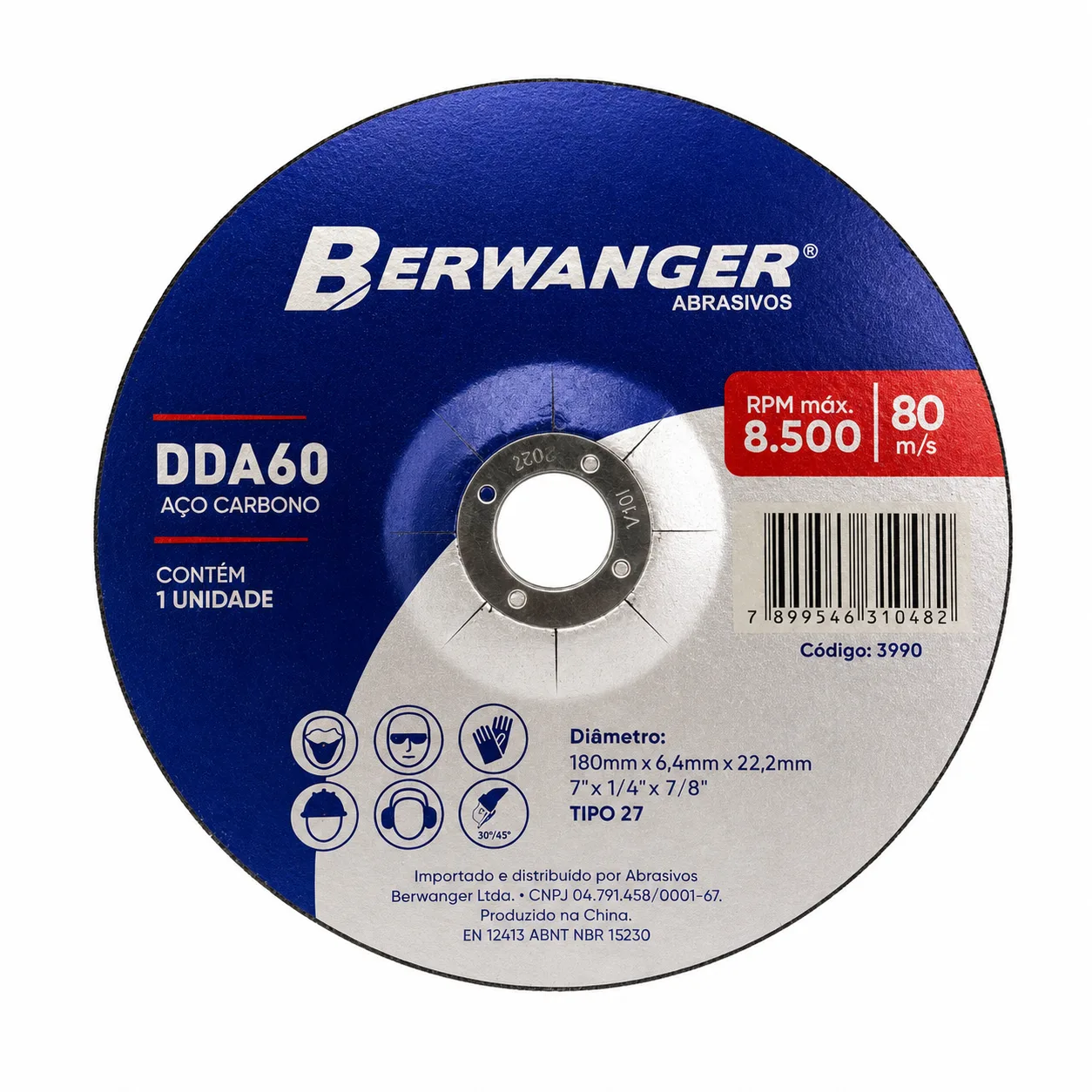 Disco de Desbaste DDA60 180 x 6,4 x 22 mm Berwanger
